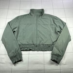 Modiv Jacket Womens XL Green Limitless Athletic Modern Full Zip Crop Stretch Gym